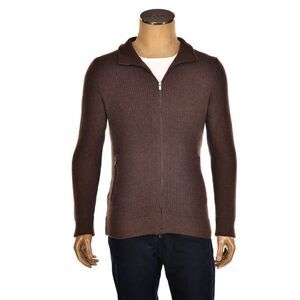 Manrico Cashmere Mockneck Ribbed Zip-Up Sweater
